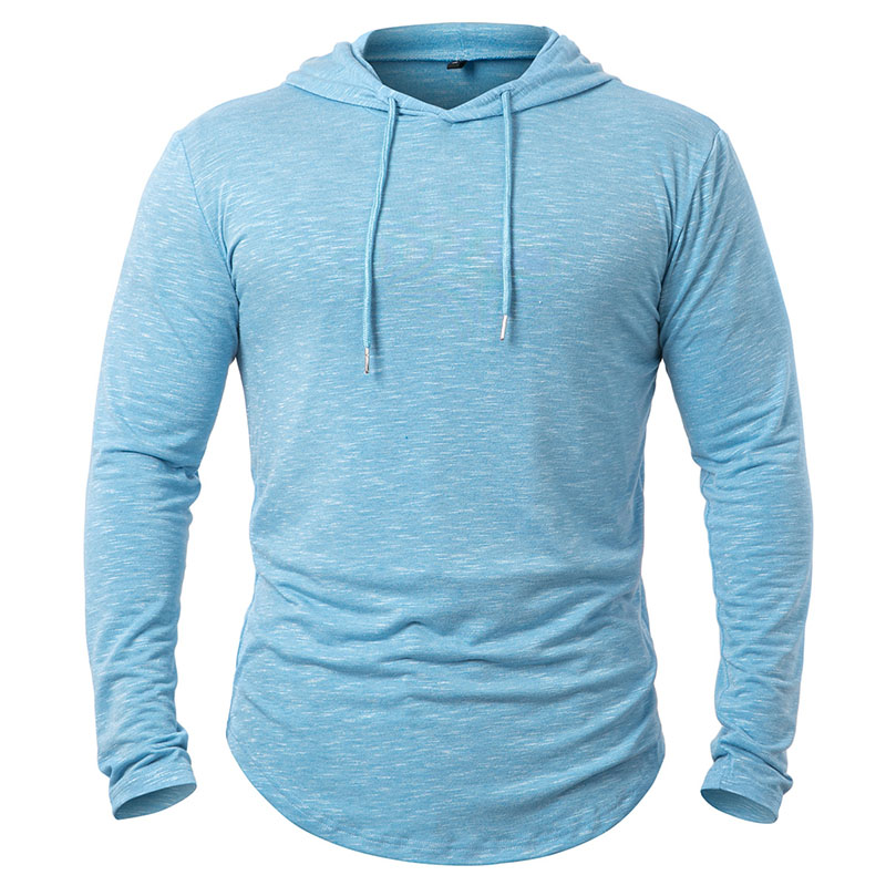 Running Gear Essential - เสื้อมีฮู้ดน้ำหนักเบาสำหรับผู้ชาย, เสื้อมีฮู้ดสำหรับเล่นกีฬาออกกำลังกายแขนยาวเสื้อลำลองใส่วิ่งเข้ายิมเสื้อวอร์มแบบสวมหัว