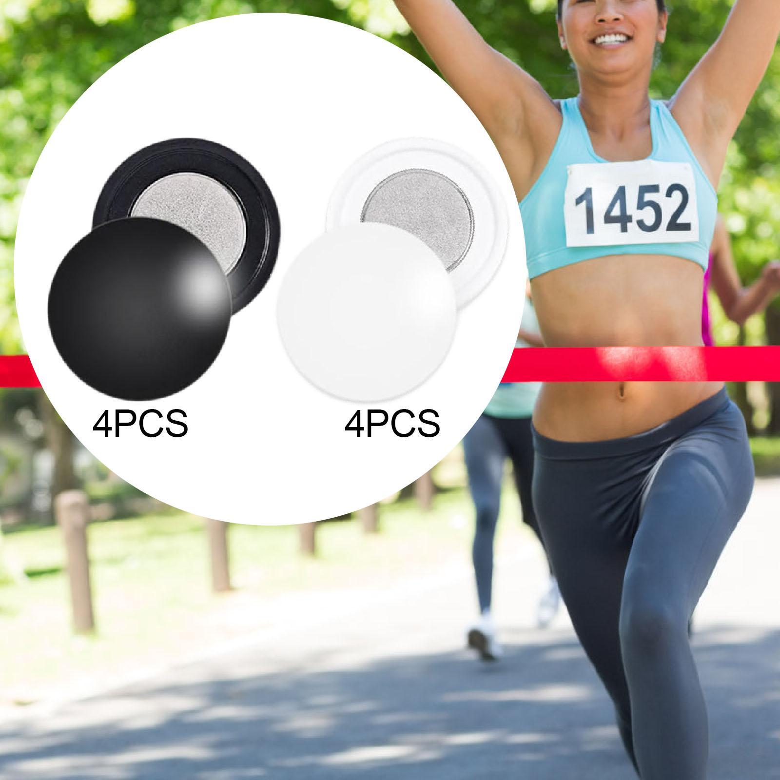 Running Gear Essential - 4 คู่ Magnetic Race Bib คลิปวิ่งเกียร์สําหรับนักวิ่ง