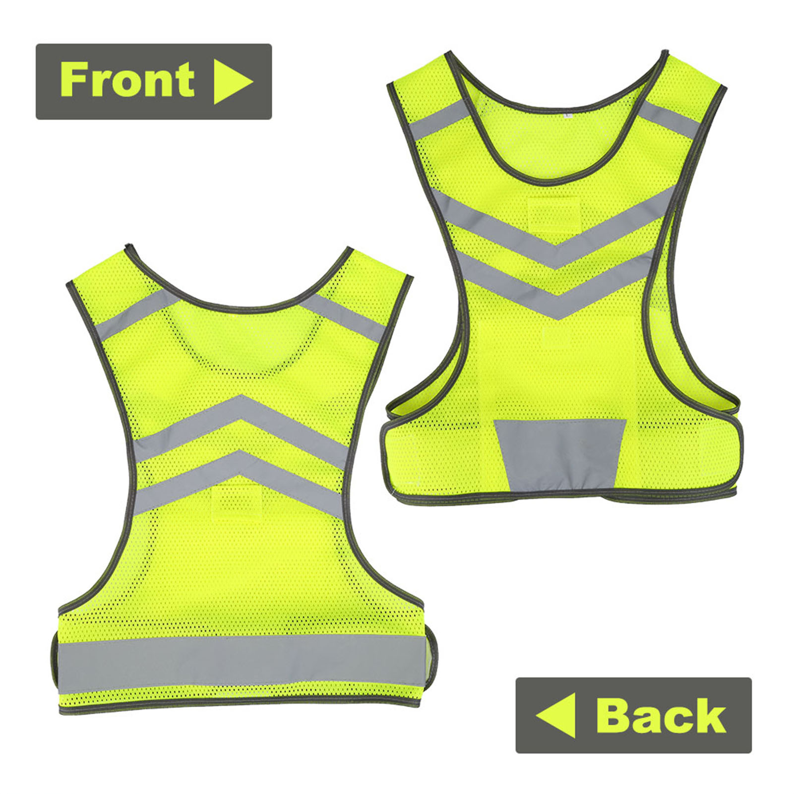Running Gear Reflective - เสื้อกั๊กนิรภัยสะท้อนแสงปรับได้มองเห็นได้ชัดเจนสำหรับกีฬากลางแจ้งปั่นจักรยานวิ่งปีนเขา