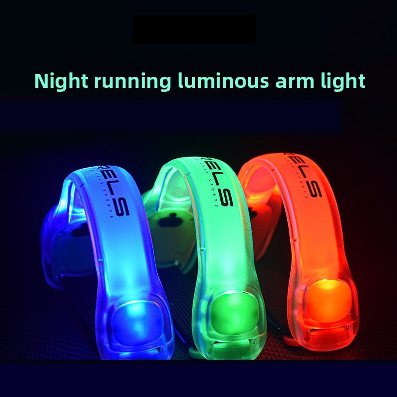 New Gear Running - สายรัดแขน/ขาแบบมีไฟ LED ชาร์จได้ – สายเตือนความปลอดภัยสำหรับการวิ่งและปั่นจักรยานในเวลากลางคืน –