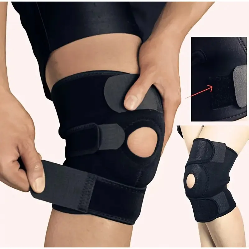 Running Gear Essential - สนับเข่าแบบมีสปริงในตัว สำหรับเล่นกีฬา วิ่ง ระบายอากาศได้ดี แบบรัดกระชับ ป้องกันการบาดเจ็บ