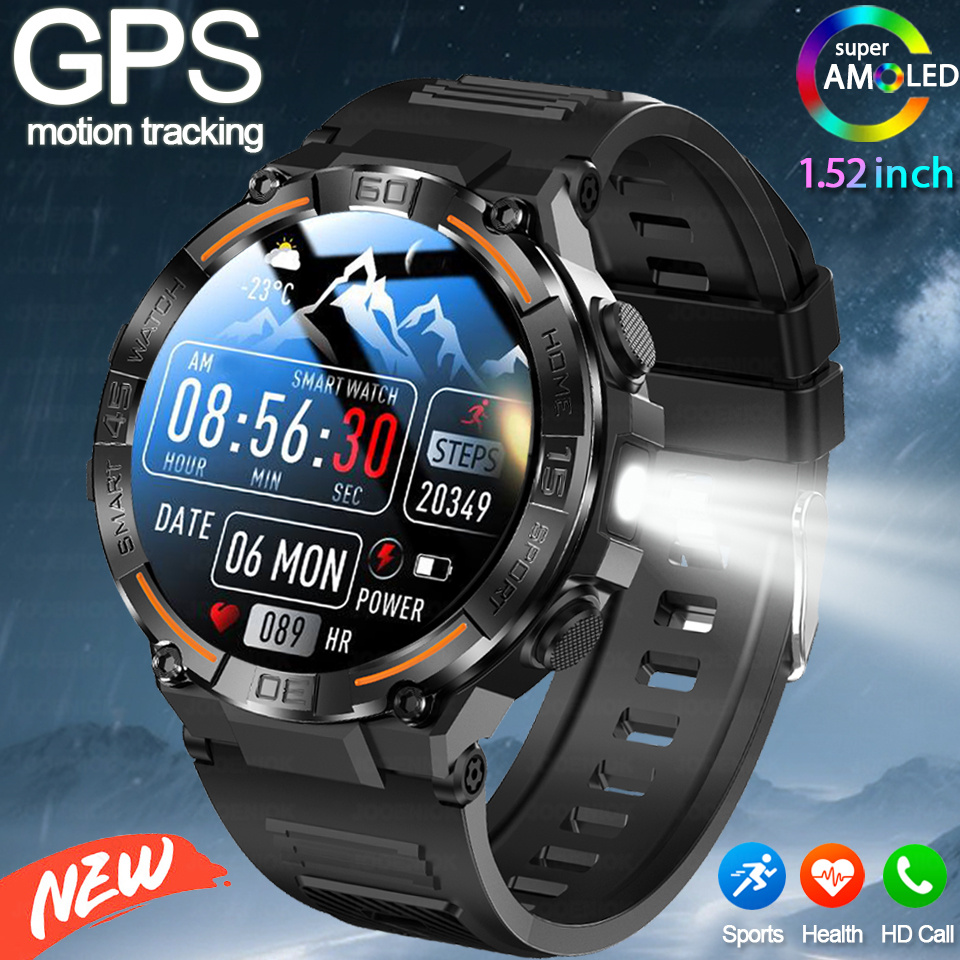 Gps Running Watch - 2026 ใหม่ทหารนาฬิกาสมาร์ทกลางแจ้ง GPS 1.52