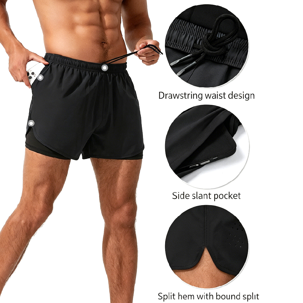 กางเกงวิ่งเอวสูง 2-in-1 พร้อมซ - Running Gear Quick Dry บทวิจารณ์และราคา